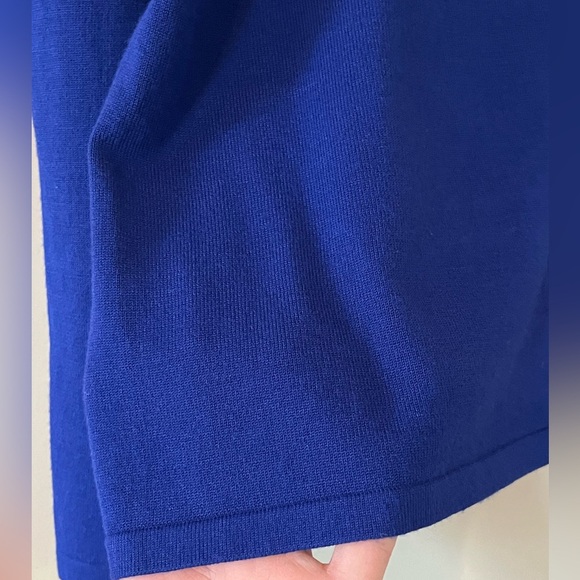 NEW! Cyrus Rich Blue Viscose Top With Jeweled Neckline Women’s Size Large - Picture 7 of 15